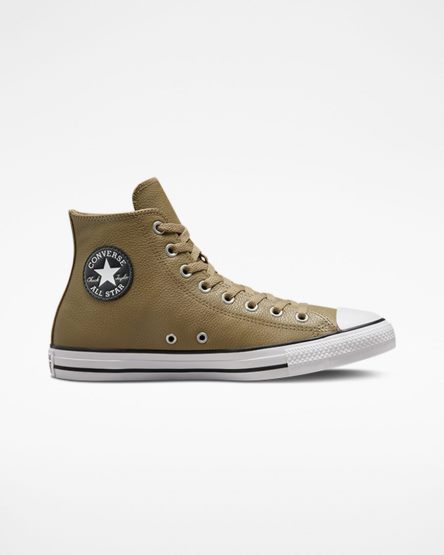 Tenisky Vysoke Converse Chuck Taylor All Star Kozene Panske Hnedožltý | SK 5GXNB3